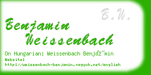 benjamin weissenbach business card